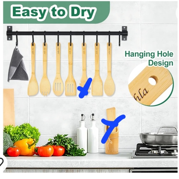 Bamboo Cooking Utensils Set - Picture 7 of 11